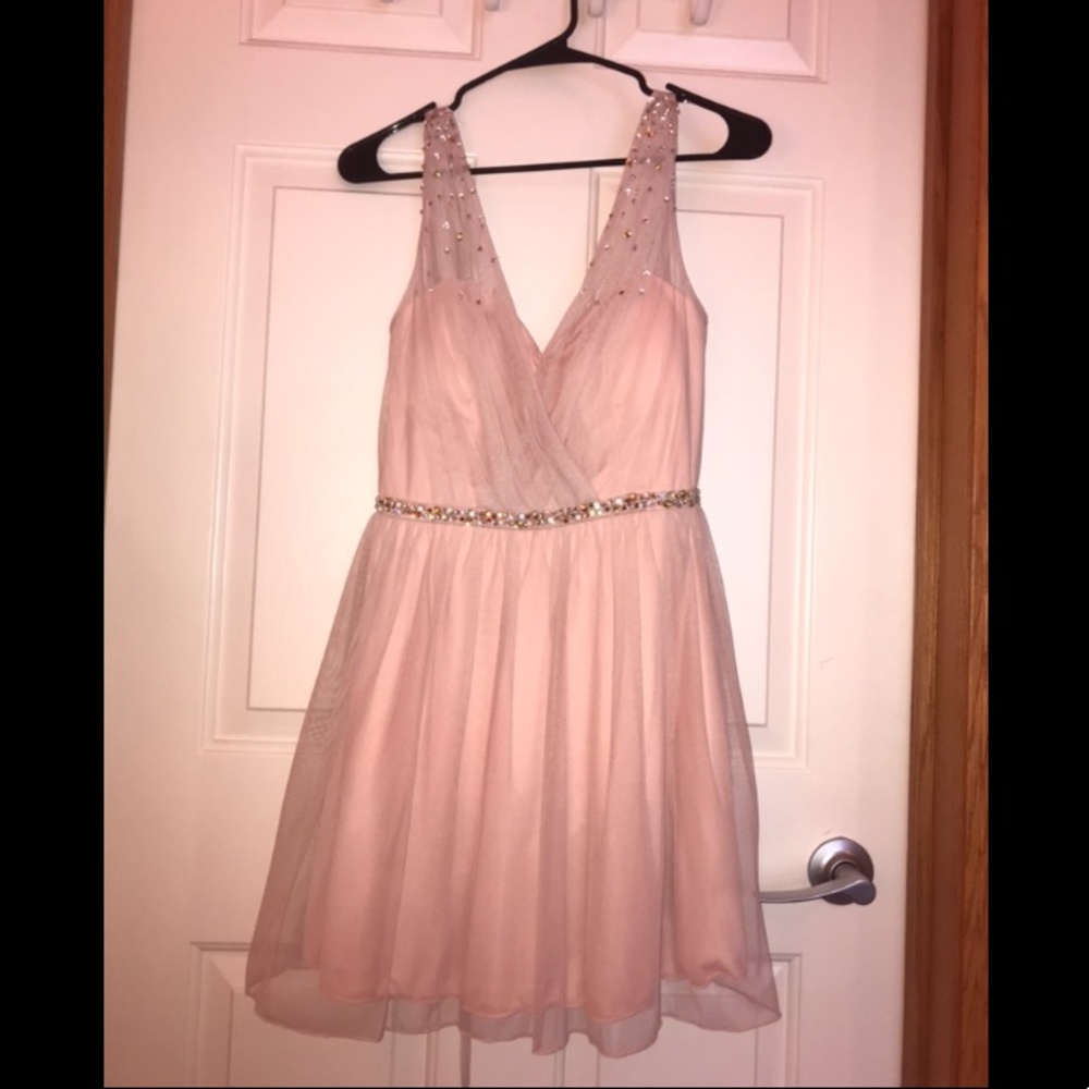 Speechless Bedazzled Pink Dress